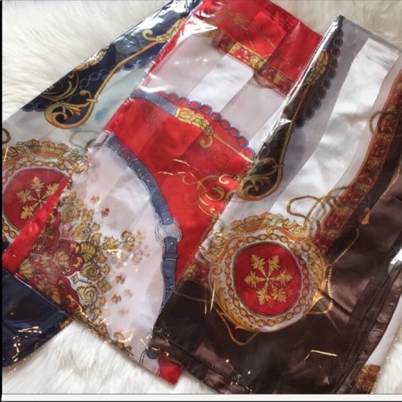 Silky Red Scarf - Picture 2 of 2